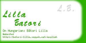 lilla batori business card